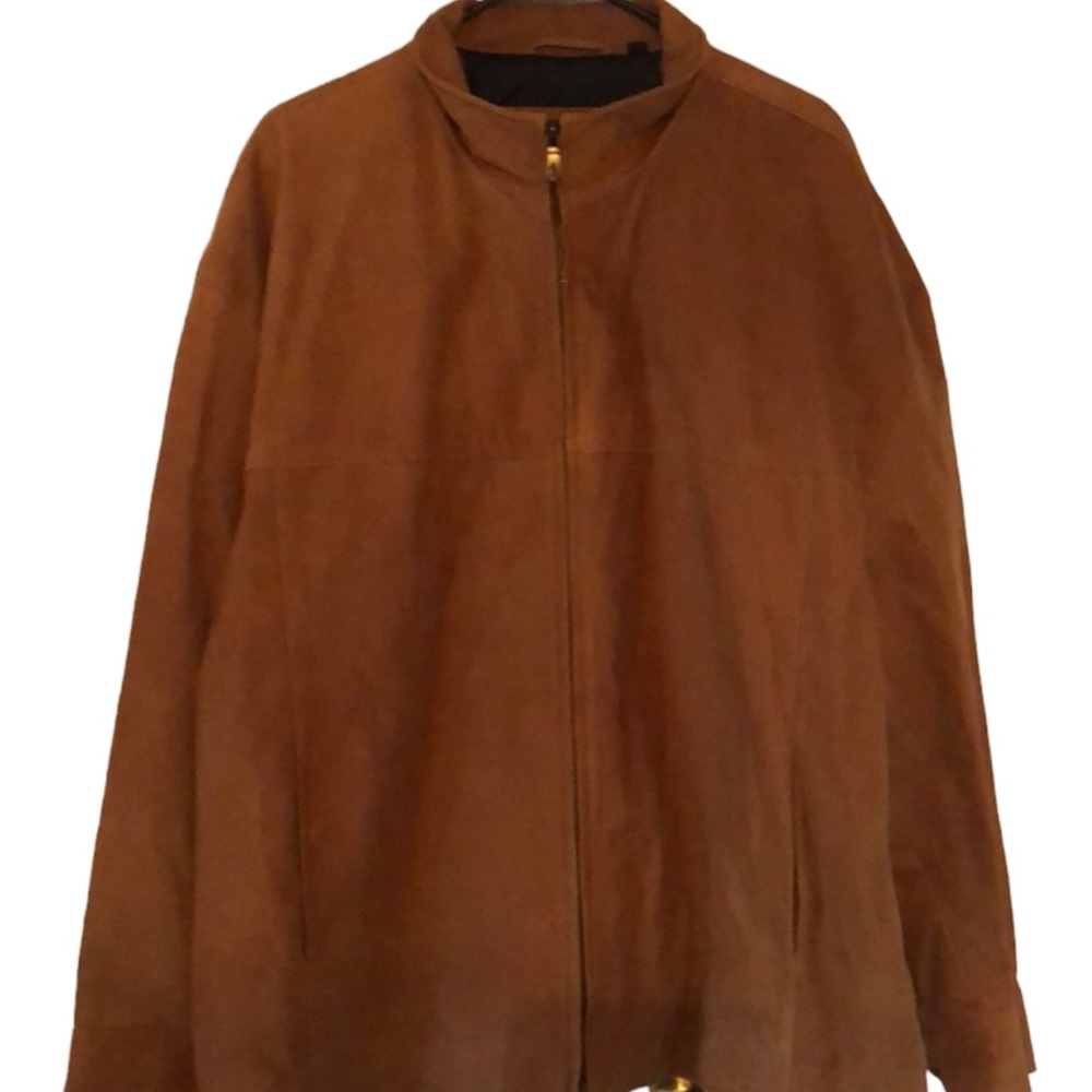 Men’s fall brown VTG Bobby Jones Y2k collection golf leather jacket - Picture 3 of 17